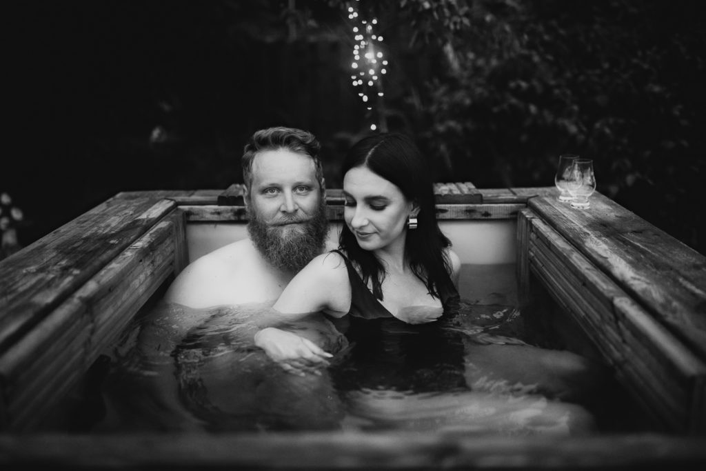 Couple in hot tub Glencoe 