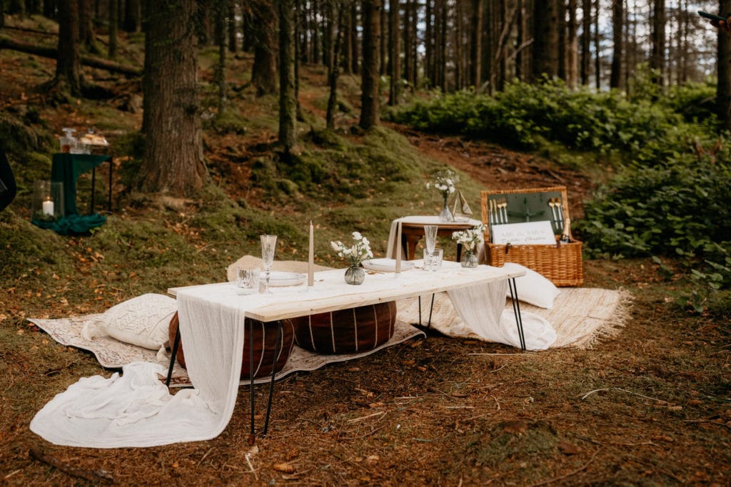 Glencoe lochan elopement picnic by wandering event company