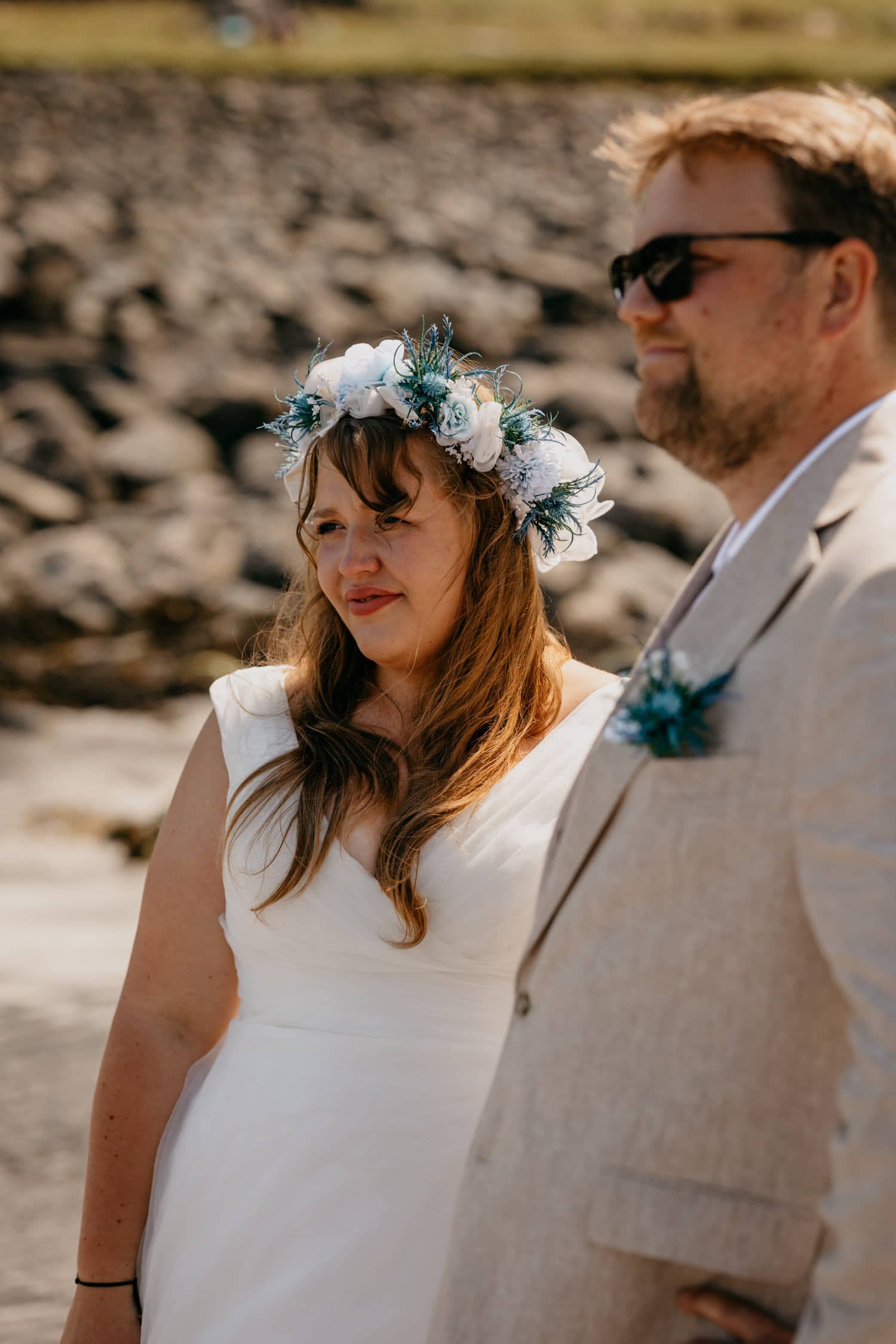 wedding ceremony at Talisker beach, isle of skye