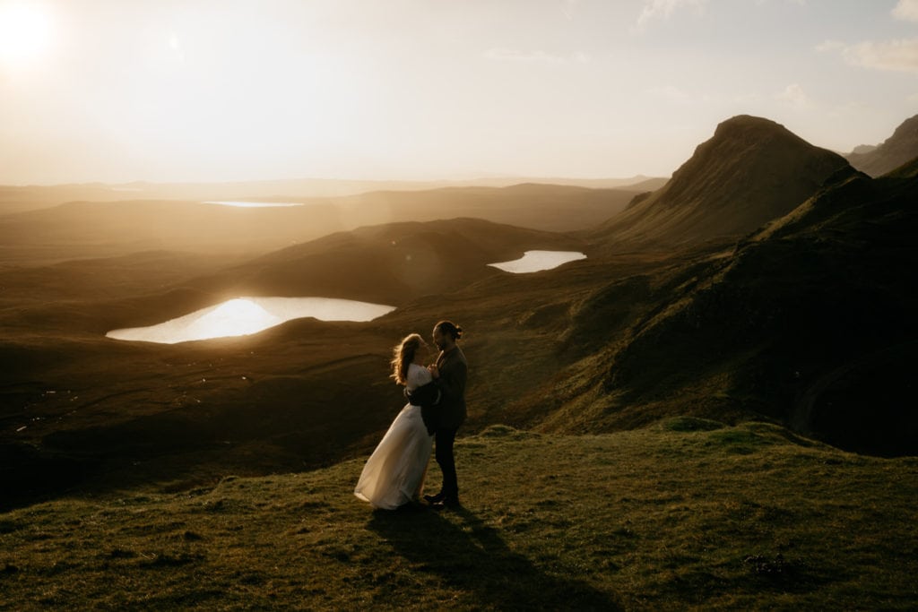 Isle of Skye engagement session at the Quiraing at sunrise