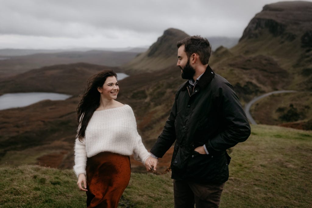 Annivesary couple at the Quiraing, Isle of Skye