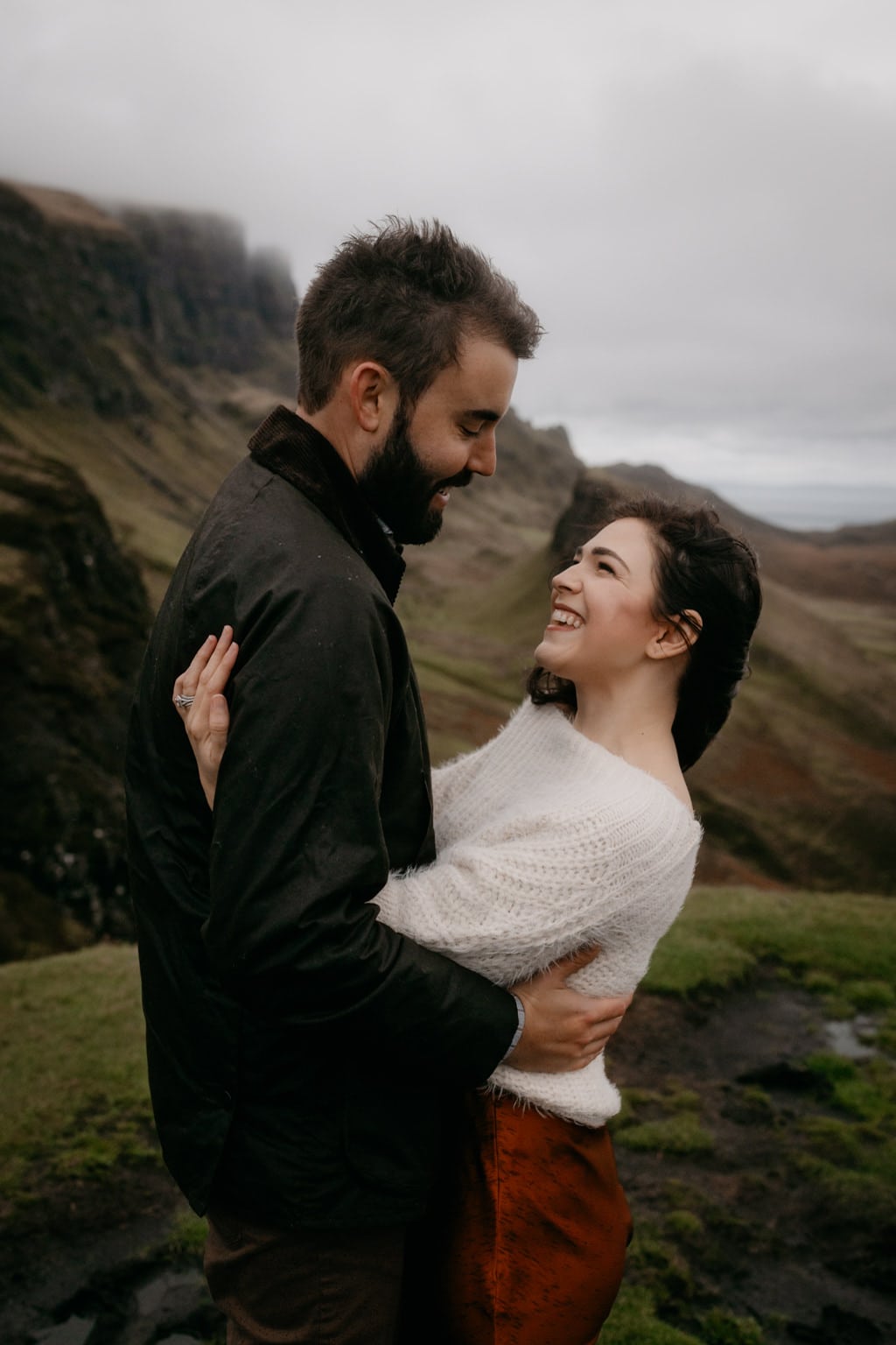 Anniversary couple at the Quiraing, Isle of Skye